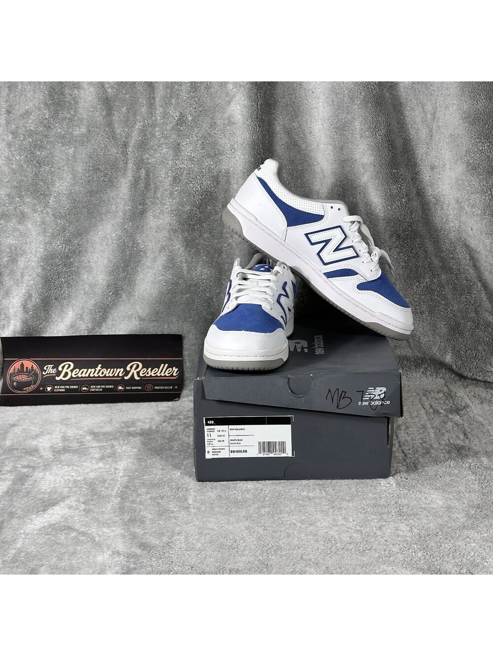New Balance Men's Size 11  Women’s Size 12.5 480 White Royal Blue BB480LRB NEW